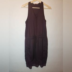Rebecca Taylor Women's Dark Purple Satin Tank Dress. Size 6